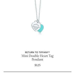 Tiffany mini double heart necklace